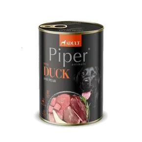 ÚJ PIPER kacsával és körtével, kutyadoboz 400 g-os